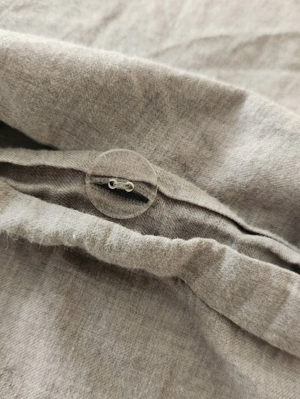 WAMSUTTA Duvet Cover Queen Gray Cotton Cashmere Home Bedding Reversible